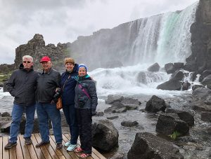 Dan, Dad, Michelle, Deb preserving memories